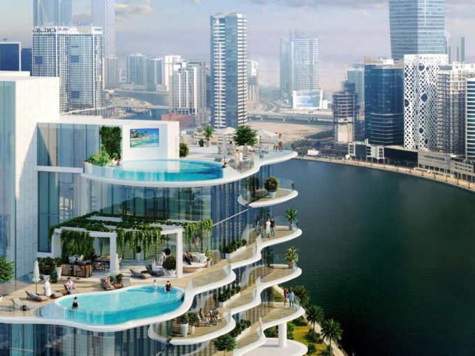 CHIC Tower - Branded Residences at Business Bay-pool view