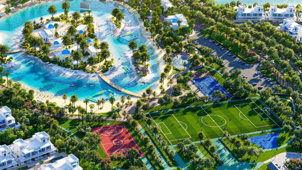Mykonos - DAMAC Lagoons-Greenfield with Tennis court and Manmade Beach