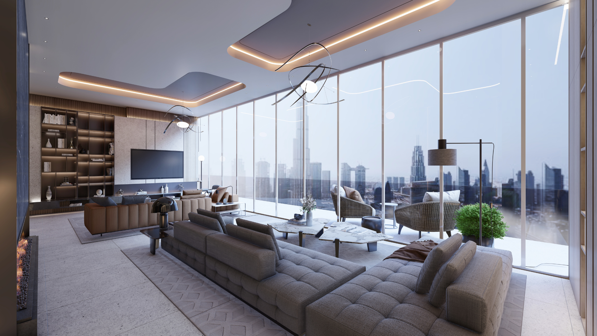 Buy House Dubai: Society House at Downtown Dubai-Living room